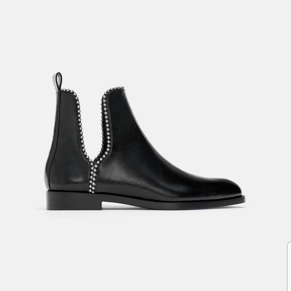 Zara Shoes - Zara Flat Ankle Boots With  Openings
